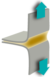 Industrial application using high peel strength epoxy adhesives